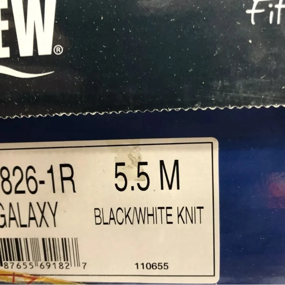 Drew, Galaxy Sneaker Black/White Knit Shoes, Womens Size 5.5 M